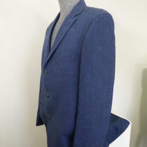 Hugo Boss Italy 100% Pure Linen Blazer Jacket 42R - Picture 2 of 8
